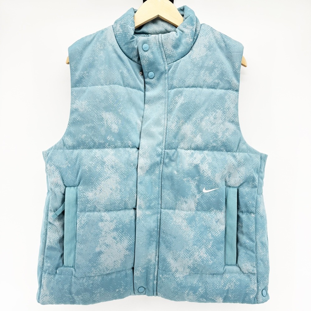 Nike Puffer Vest Mens‎ Small Blue Cloud Sleeveless Jacket Winter HF7720-464 NEW
